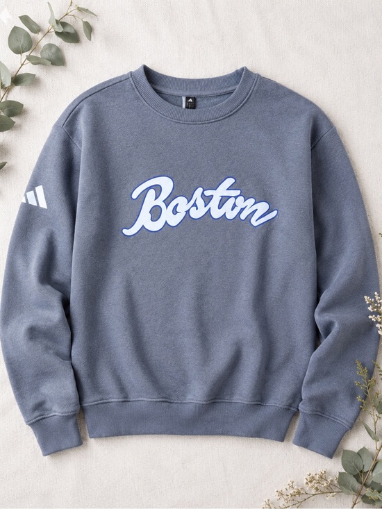adidas Tops - adidas Boston Marathon 2025 Gray Crewneck Sweatshirt Size Small